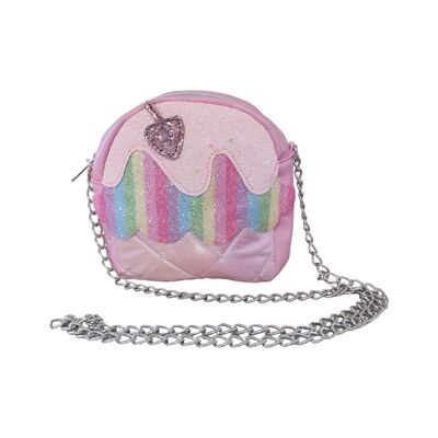 Children's ice cream bag with long chain handle - Pink