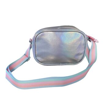 Sac enfant arc-en-ciel - Anse longue avec fermeture éclair - Rose 4