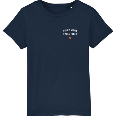 TSHIRT ENFANT NAVY TELLE MÈRE TELLE FILLE CŒUR