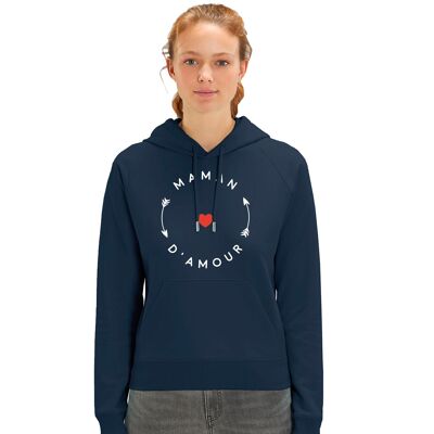 HOODIE NAVY FEMME MAMAN D'AMOUR 2 MPT