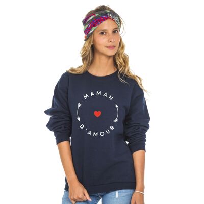 FELPA DONNA BLU MARINO LOVE MOM 2 MPT