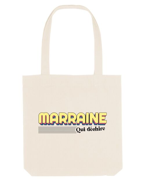 TOTEBAG NATUREL ACCESSOIRE MARRAINE QUI DÉCHIRE 3