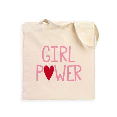TOTEBAG NATURAL ACCESORIO GIRL POWER MPT