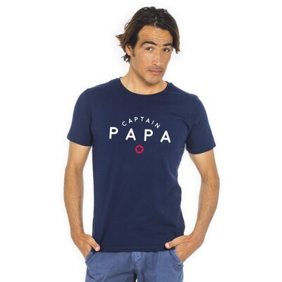 CAPTAIN PAPA HERREN-T-Shirt in Marineblau