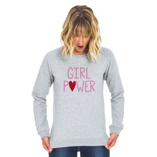 SWEAT GRIS CHINE FEMME GIRL POWER MPT