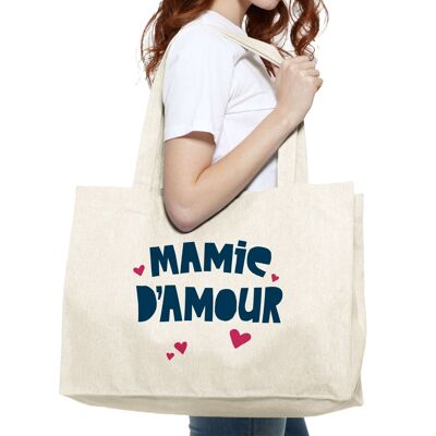 GRAND CABAS NATUREL ACCESSOIRE MAMIE D'AMOUR