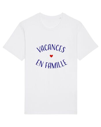 TSHIRT BLANC HOMME VACANCES EN FAMILLE