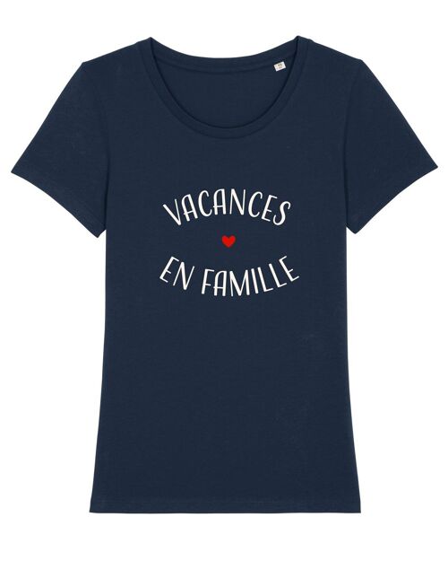 TSHIRT NAVY FEMME VACANCES EN FAMILLE