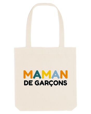 TOTEBAG NATUREL ACCESSOIRE MAMAN DE GARÇONS