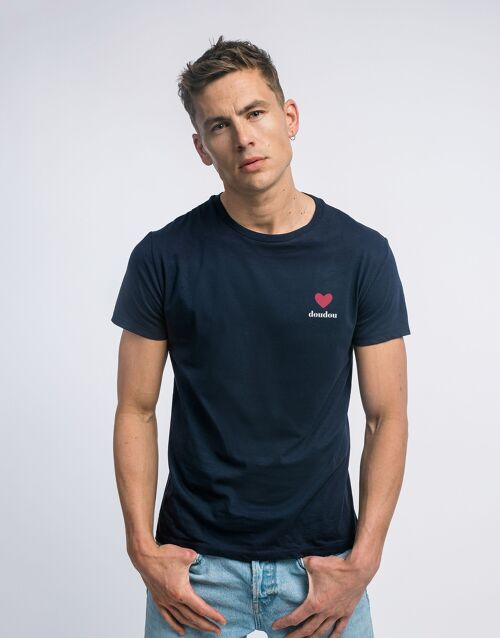 TSHIRT NAVY HOMME DOUDOU cœur