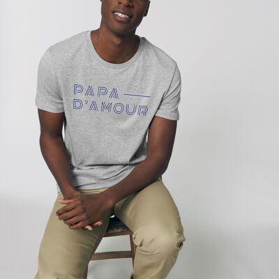 CHINA GRAY TSHIRT MEN PAPA D LOVE LINE