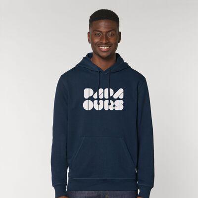 HOODIE NAVY HOMME PAPA OURS 3