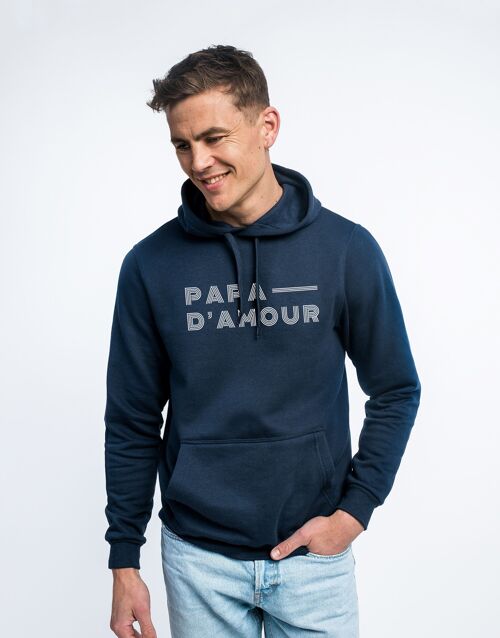 HOODIE NAVY HOMME PAPA D AMOUR LIGNE