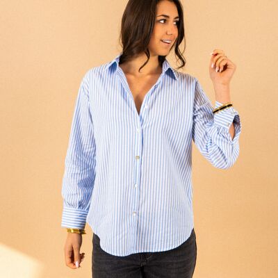 MARIE Camicia blu, a righe