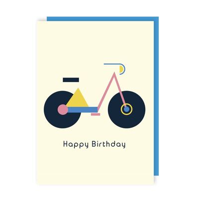 Paquete de 6 tarjetas de cumpleaños con bicicleta Bauhaus