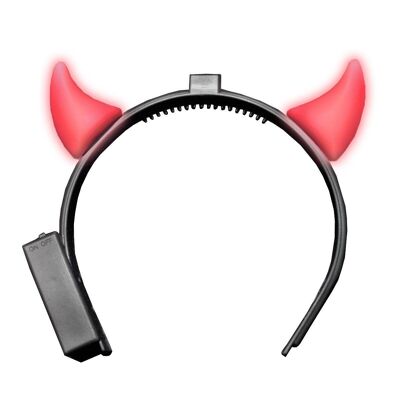 Devilhorns avec lumière rouge avec batterie
