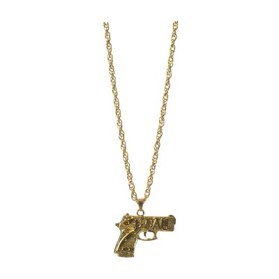 Necklace Gold Metal Gun