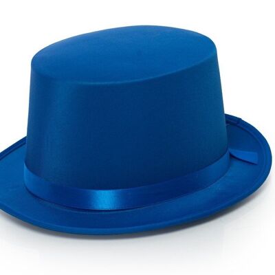 Top Hat Satin Blue