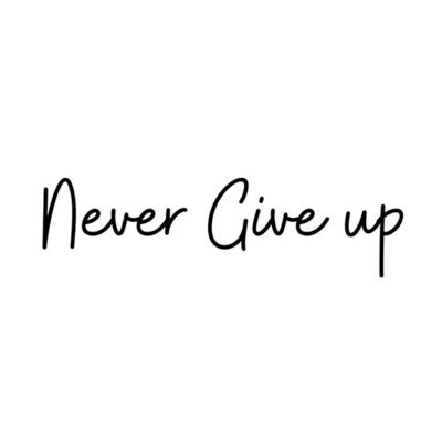 Temporary tattoo Sioou - Never Give up x5