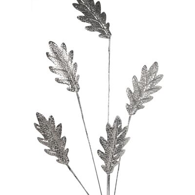 SILVER ARTIFICIAL LEAF BRANCH _100CM, MATERIAL: IRON ST29155