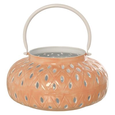 METAL CANDLE HOLDER WITH SALMON HANDLE °28X14/27CM-METAL: IRON ST62415