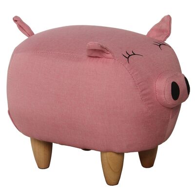 CHILDREN'S PIG POUF WITH PINE WOOD/POLYESTER LEGS _41X29X29CM, LEG ASSEMBLY ST65945
