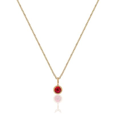 Gold Birthstone Necklace