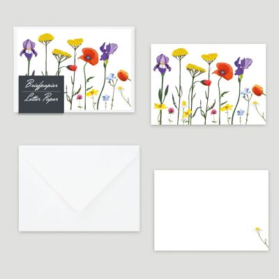 Briefpapier-Set DIN A6 »Wildblumen«