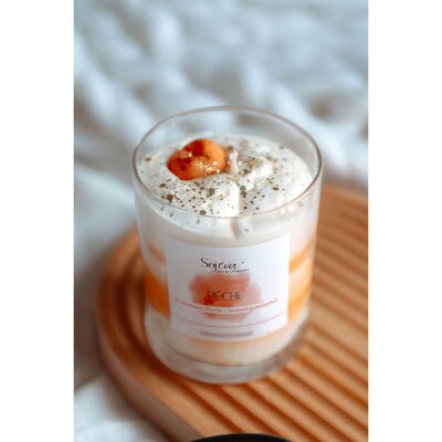 Gourmet Peach candle - Soy wax candle - Vegetable & artisanal scented candle