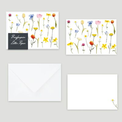 Briefpapier-Set DIN A6 »Streublumen«