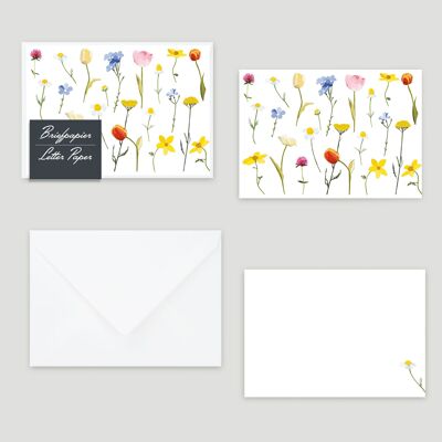 Stationery set DIN A6 »Scattered flowers«