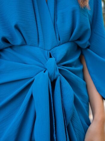 Robe Nouée LIDSY Bleu Roi 3