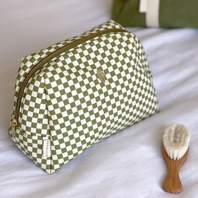 Borsa da toilette Damier Oliva - GIADA