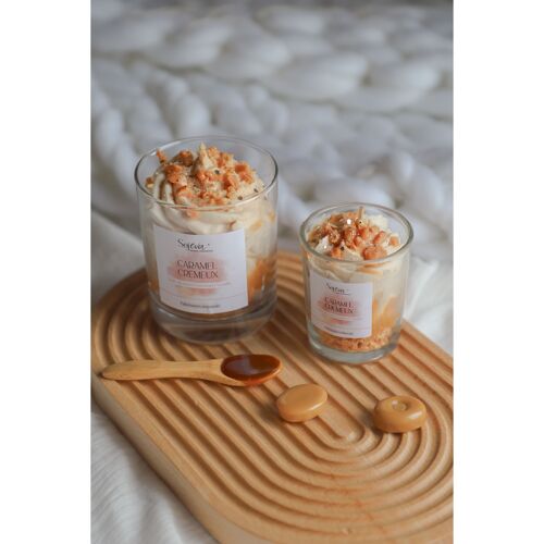 Bougie gourmande Caramel crémeux - Bougie cire de soja - Bougie parfumée végétale & artisanale