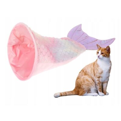 Pet products - big Pink mermaid cat toys
