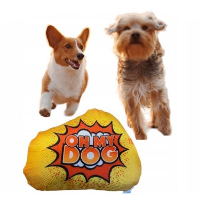 Produits pour animaux de compagnie - Jouets pour chiens pop art jaune et bleu avec couineur