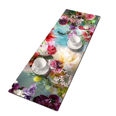 Wild Meadow Table Runner In Felt Bertoni 33 x 95 cm.