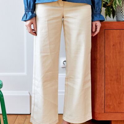 Pantaloni Suzon ##2499RF Ecru Donna