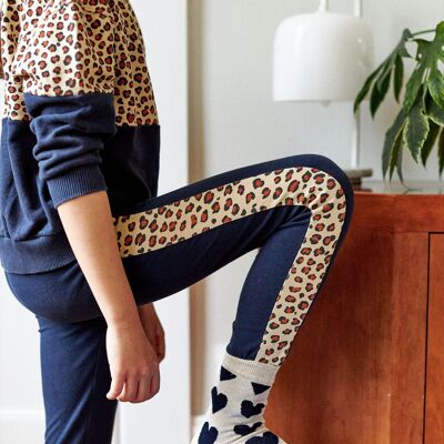 Leggings Ondine ##2471A Zweifarbiger Leopard