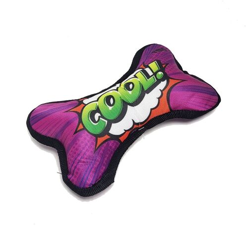 Pet products - Purple and green pop art dog toys in bones shape