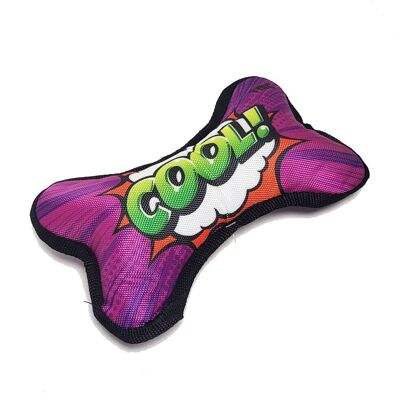 Pet products - Purple and green pop art dog toys in bones shape