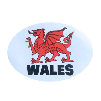 Wales White Sticker