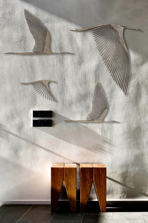 Birds Wood Wall Art - Panel - Home Decor