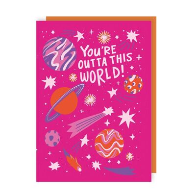 You're Outta This World Appreciation Card Pack of 6