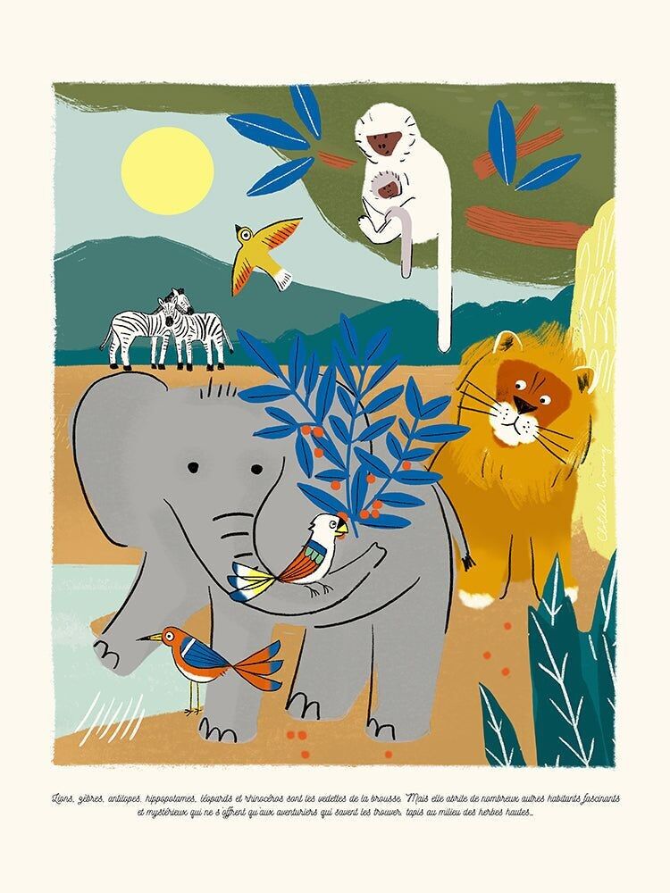 Savannah-Poster, rechte Seite