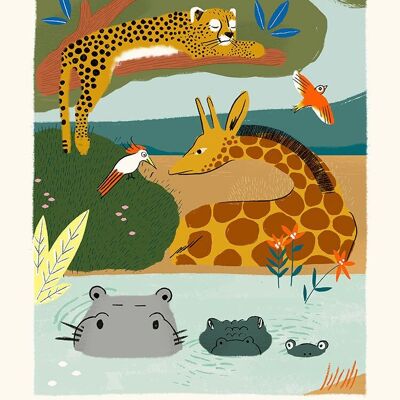 Affiche Savane panneau gauche
