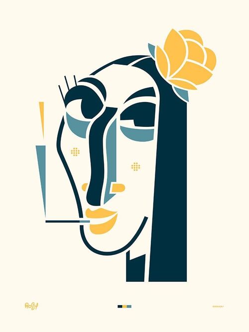 Affiche Rossy de Palma sans fond Jaune