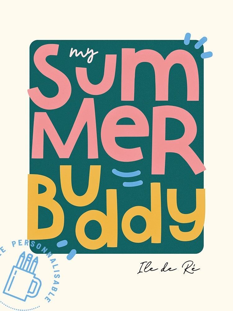 Poster Summer Buddy (personalizzabile)