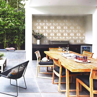 Paneles huecos de madera - Arte de pared geométrico de doble capa - Decoración del hogar