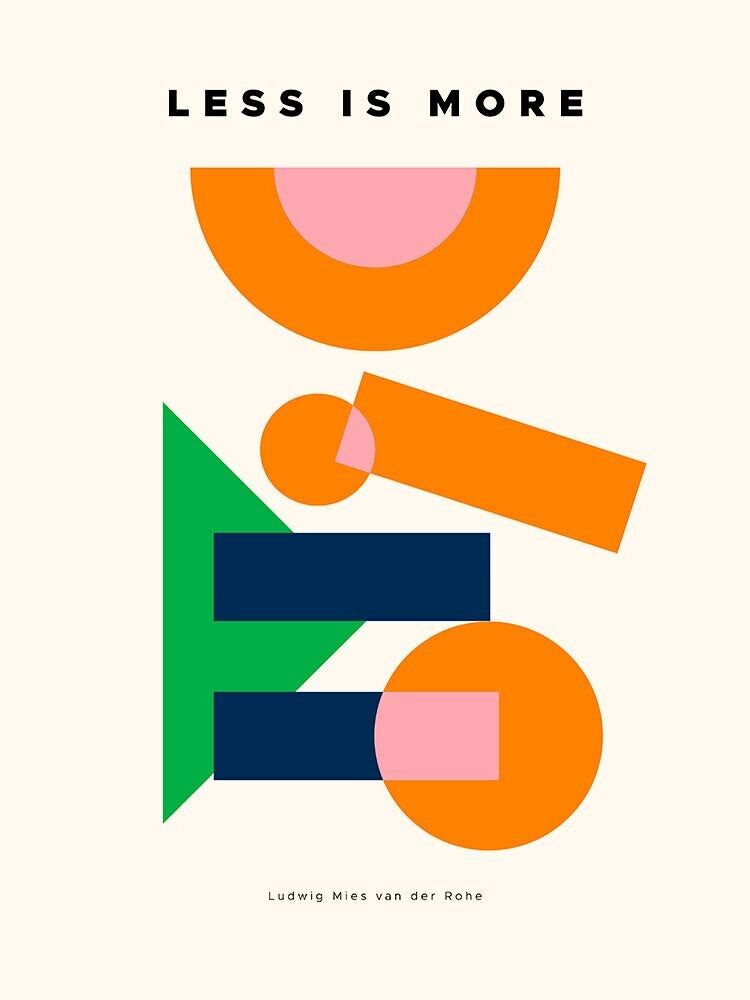 Weniger ist mehr 7-Poster